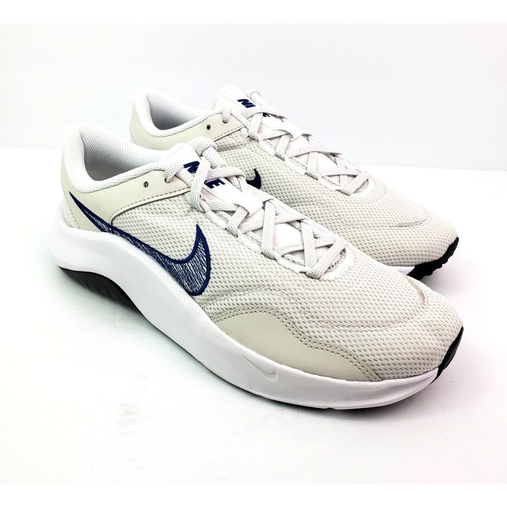 Nike Legend Essentials 3 NN Mens Size 8.5 Platinum Tint Court Blue Sneaker Shoes